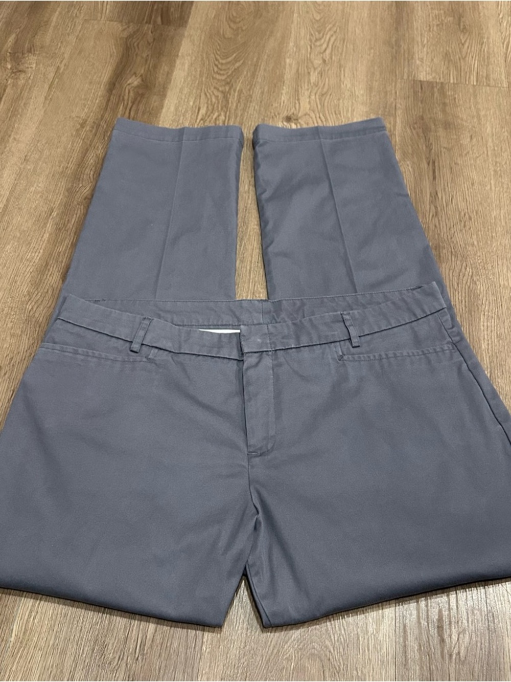 Design Collective Women’s Gray Stretch Dress Pants Flat Front Straight Leg 14